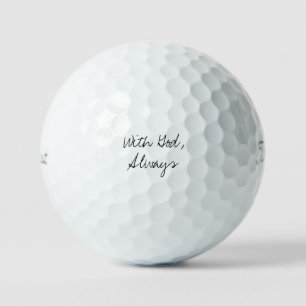 'With God, Always' Encouragement Faith Gift Golf Balls