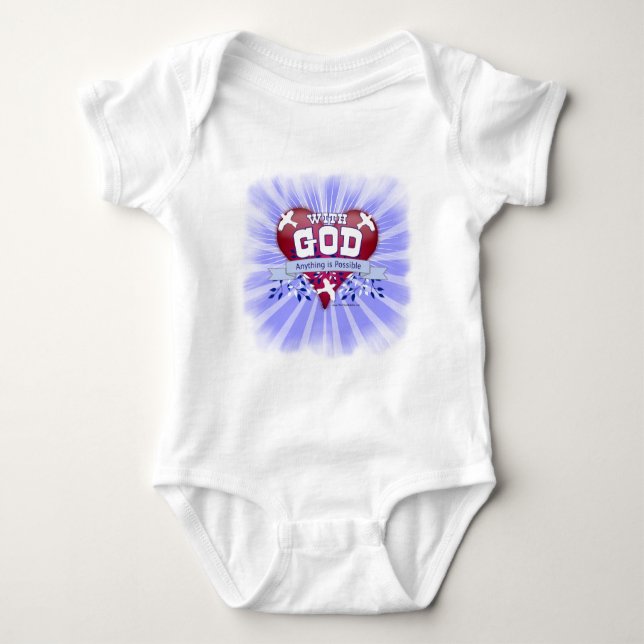 With God Anything is Possible Baby Bodysuit (Front)
