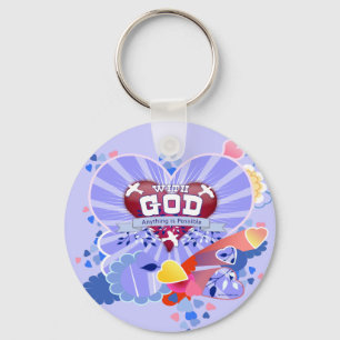 With God Hearts Key Ring