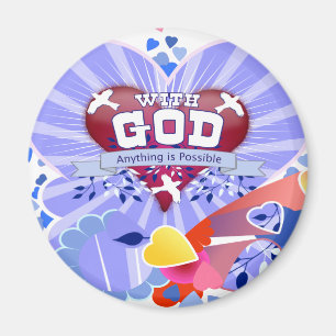 With God Hearts Magnet