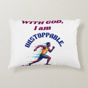With God, I'm Unstoppable Decorative Cushion