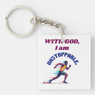 With God, I'm Unstoppable Key Ring