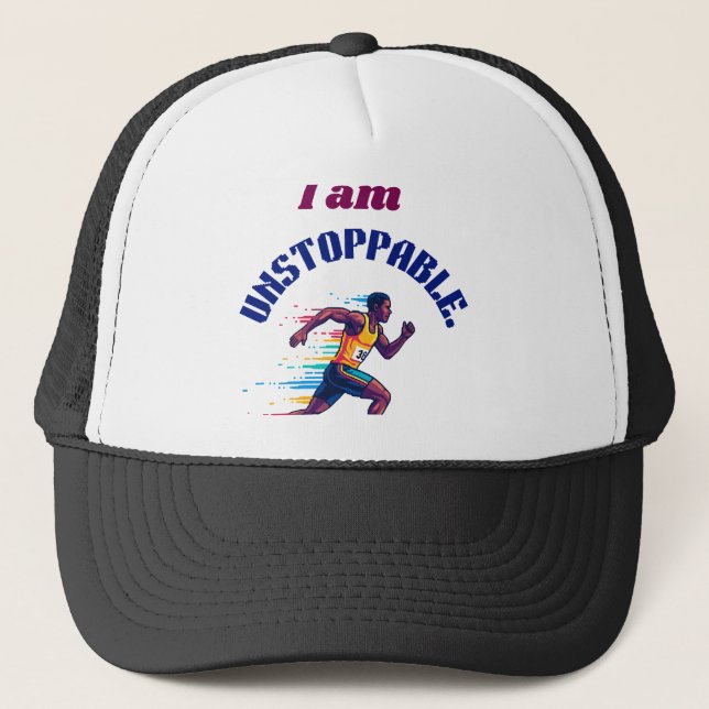 With God, I'm Unstoppable Trucker Hat (Front)