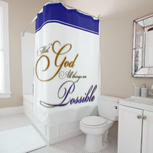 with God Shower Curtain