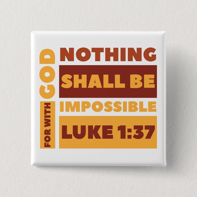 With God  Square Button (Front)