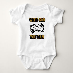 With God You Can Strong Faith Baby Bodysuit