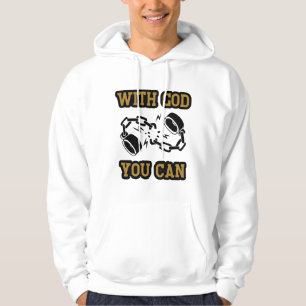 With God You Can Strong Faith Men's Hoodie