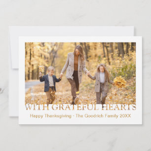 With Grateful Hearts Photo Greeting Card