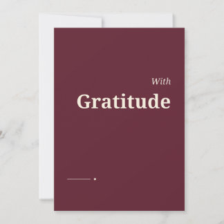 With Gratitude Card