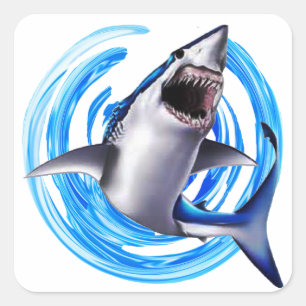 WITH GREAT FORCE SQUARE STICKER