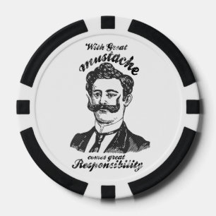 With great moustache comes great responsibility. poker chips