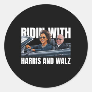 With Harris And WAlzheimer President Kamala Harris Classic Round Sticker