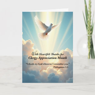 With Heartfelt Thanks Clergy Appreciation Month Card