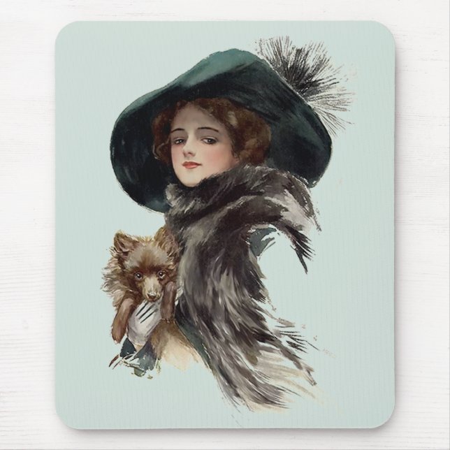 With Her Dog Mouse Pad (Front)