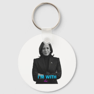 With Her Kamala Vote For 2024 President Kamala-har Key Ring