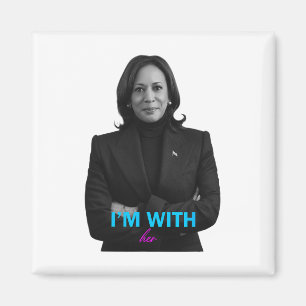 With Her Kamala Vote For 2024 President Kamala-har Magnet