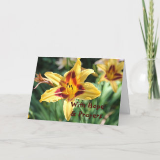 With Hope & Prayers to Let You Know We Care Card