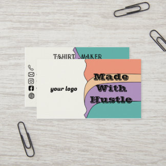With Hustle T-Shirt Maker Business Card