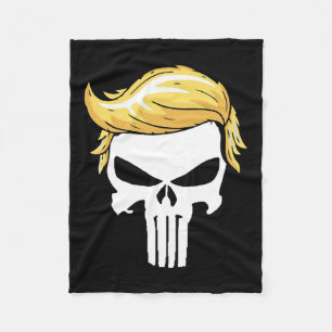 With Iconic Trump Hair President Supporter  Fleece Blanket