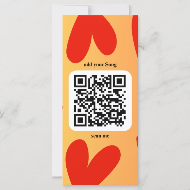 With individual personal song per QR code (Front)