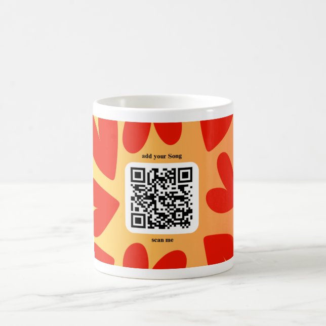 With individual personal song per QR code Coffee Mug (Center)