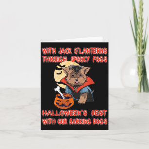 With Jack O Lanterns Through Spooky Fogs Funny Card