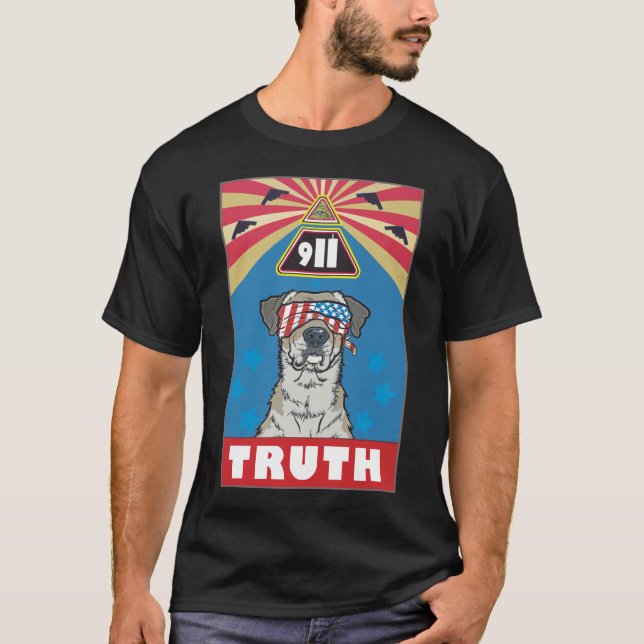 "With Liberty and Justice for All" Black T-Shirt 2 (Front)