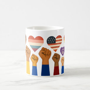 With Liberty and Justice for All Protest Freedom Coffee Mug