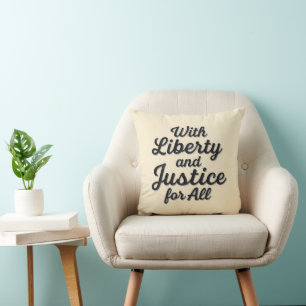 With Liberty and Justice for All Protest Freedom Cushion