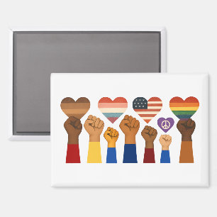 With Liberty and Justice for All Protest Freedom Magnet