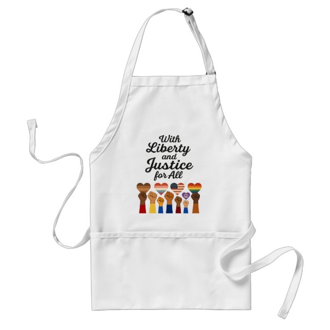 With Liberty and Justice for All Protest Freedom Standard Apron (Front)