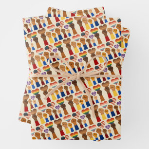 With Liberty and Justice for All Protest Freedom Wrapping Paper Sheet