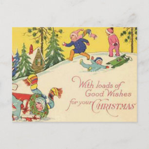 With Loads of Good Wishes For Your Christmas Holiday Postcard