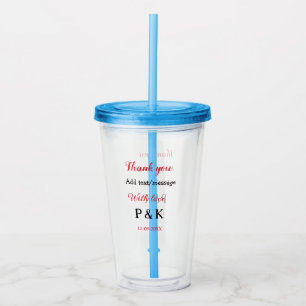 With love add couple name letter thank you add dat acrylic tumbler
