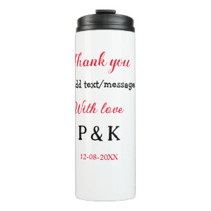 With love add couple name letter thank you add dat thermal tumbler