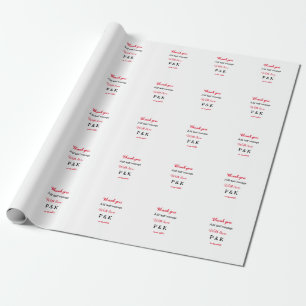 With love add couple name letter thank you add dat wrapping paper