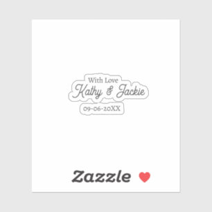 With love add couple name wedding simple minimal 