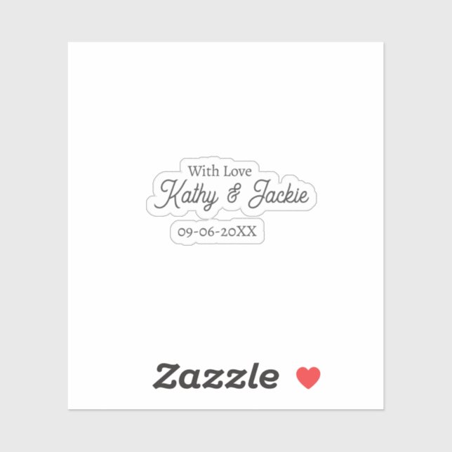 With love add couple name wedding simple minimal  (Sheet)