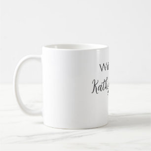 With love add couple name wedding simple minimal  coffee mug