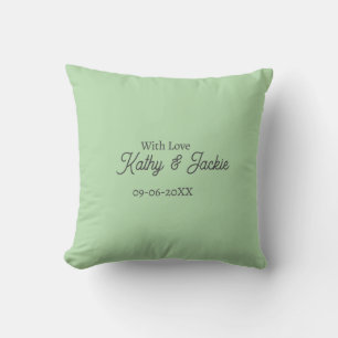 With love add couple name wedding simple minimal  cushion