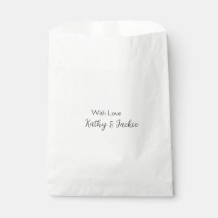 With love add couple name wedding simple minimal  favour bag