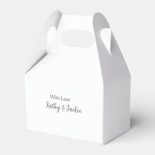 With love add couple name wedding simple minimal  favour box