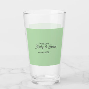 With love add couple name wedding simple minimal  glass
