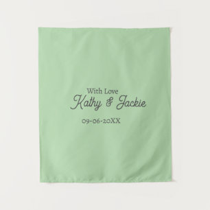 With love add couple name wedding simple minimal tapestry