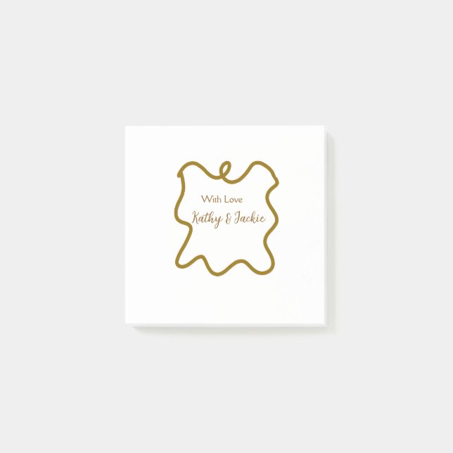 With love add couple name wedding spanish border n post-it notes (Front)