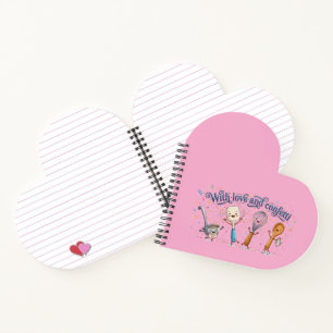 With Love and Confetti Cute Cooking Utensils Notebook