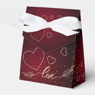 with love and hearts favour box