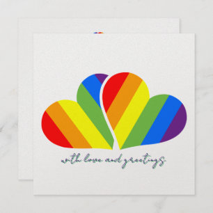 with love and rainbow hearts cards