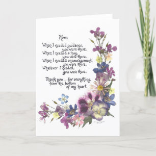 With love and thanks to Mum greeting card