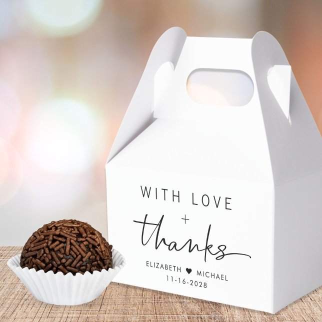 With Love And Thanks Wedding Favour Box (Creator Uploaded)